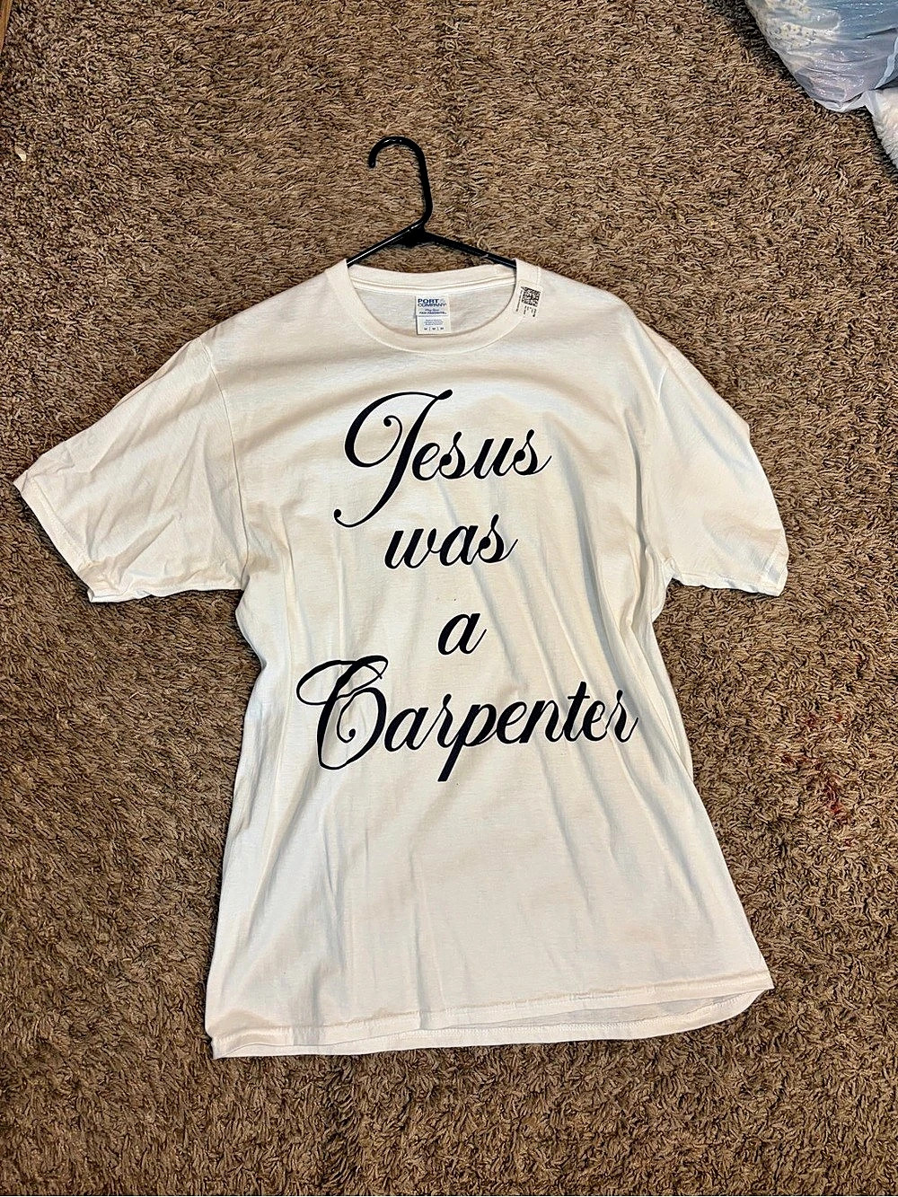 Port & Company Sabrina Carpenter Graphic Tee in Cream Size Medium